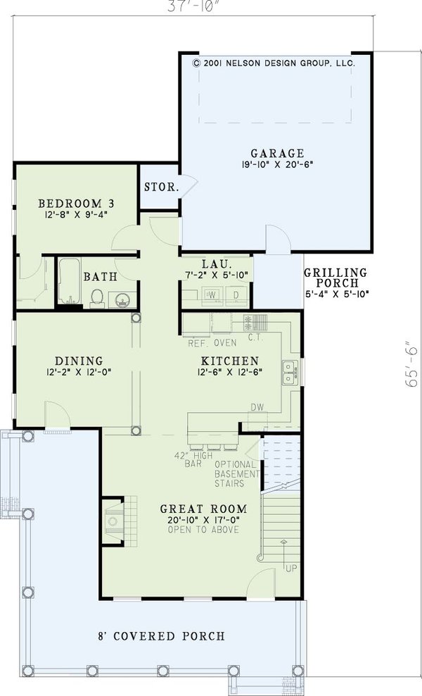 Southern Floor Plan - Main Floor Plan #17-521