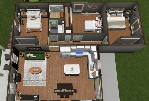 Farmhouse Floor Plan - Main Floor Plan #44-280
