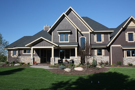 Exterior - Front Elevation 3 for Country House Plan #51-555 - 3 bed, 3.5 bath