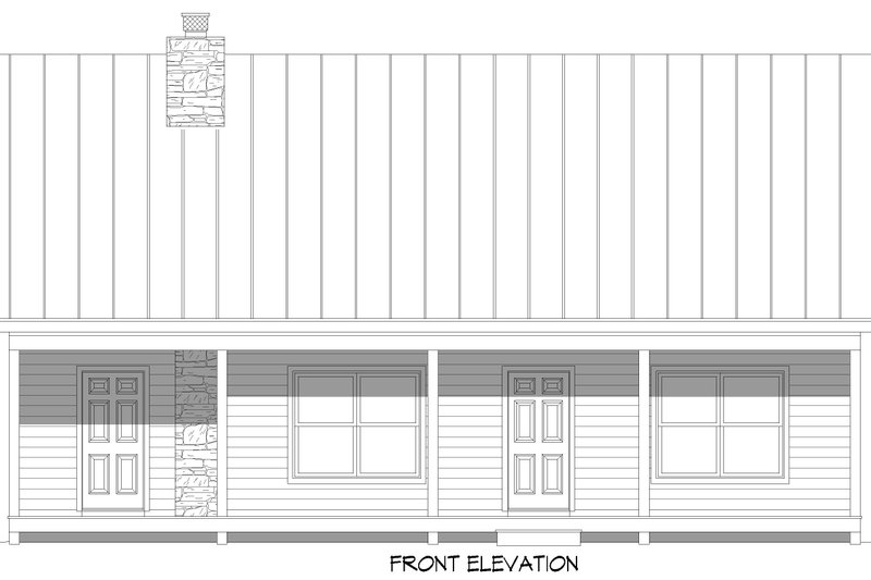 Home Plan - Exterior - Front Elevation 5 for Country House Plan #932-1420 - 2 bed, 2 bath