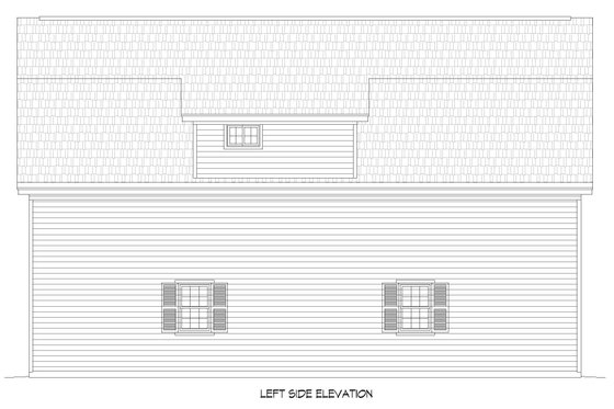 Exterior - Other Elevation for Farmhouse House Plan #932-922 - 2 bed, 1 bath