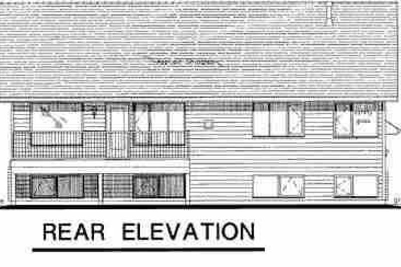 Home Plan - Exterior - Rear Elevation for Traditional House Plan #18-311 - 2 bed, 2 bath