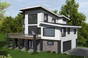 Contemporary Exterior - Front Elevation Plan #117-927