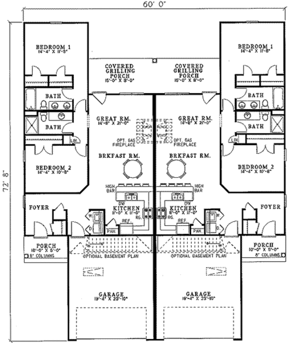 House Blueprint - Country Floor Plan - Main Floor Plan #17-1084