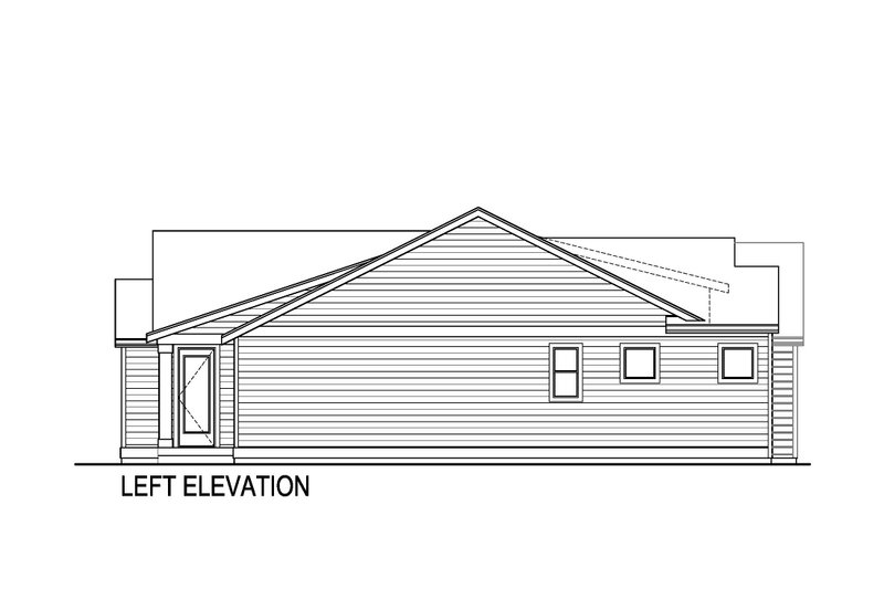 House Plan Design - Exterior - Other Elevation for Ranch House Plan #569-73 - 3 bed, 2 bath