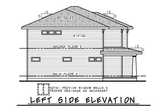 Exterior - Other Elevation for Craftsman House Plan #20-2453 - 4 bed, 2.5 bath