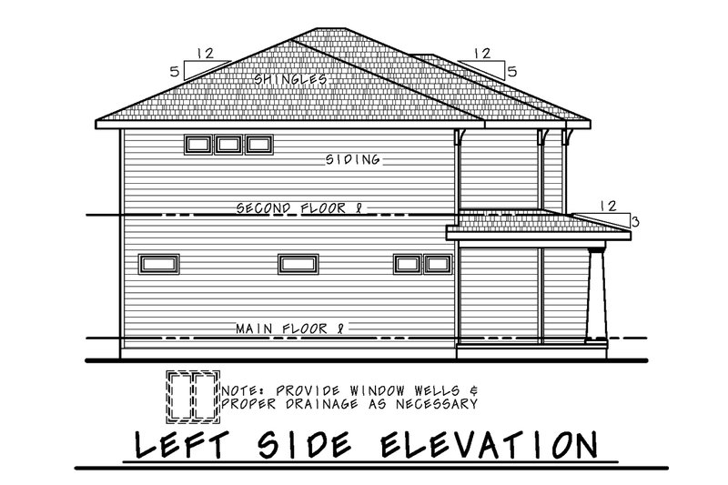 Home Plan - Exterior - Other Elevation for Craftsman House Plan #20-2453 - 4 bed, 2.5 bath