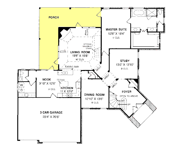 Dream House Plan - Traditional Floor Plan - Main Floor Plan #20-177