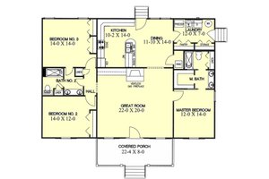 Floor Plan - Other Floor for Ranch House Plan #44-104 - 3 bed, 2 bath