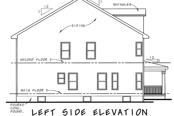 Exterior - Other Elevation for Traditional House Plan #20-1841 - 4 bed, 4 bath