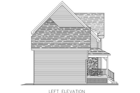 Exterior - Other Elevation 1 for Country House Plan #138-347 - 3 bed, 1.5 bath