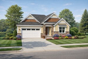 Cottage Exterior - Front Elevation Plan #20-2187