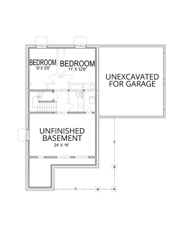 Farmhouse Floor Plan - Lower Floor Plan #112-276