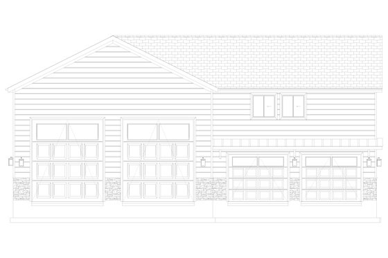 Exterior - Front Elevation 3 for Barndominium House Plan #1060-379 - 1 bed, 1.5 bath