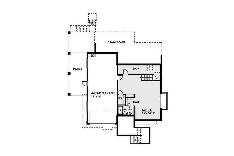 Dream House Plan - Floor Plan - Lower Floor for Contemporary House Plan #1066-37 - 4 bed, 5.5 bath