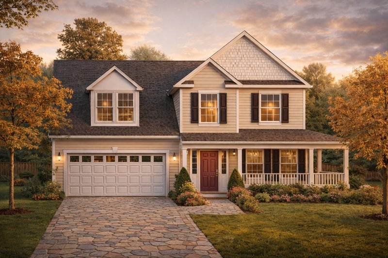 Dream House Plan - Country Exterior - Front Elevation Plan #1053-9