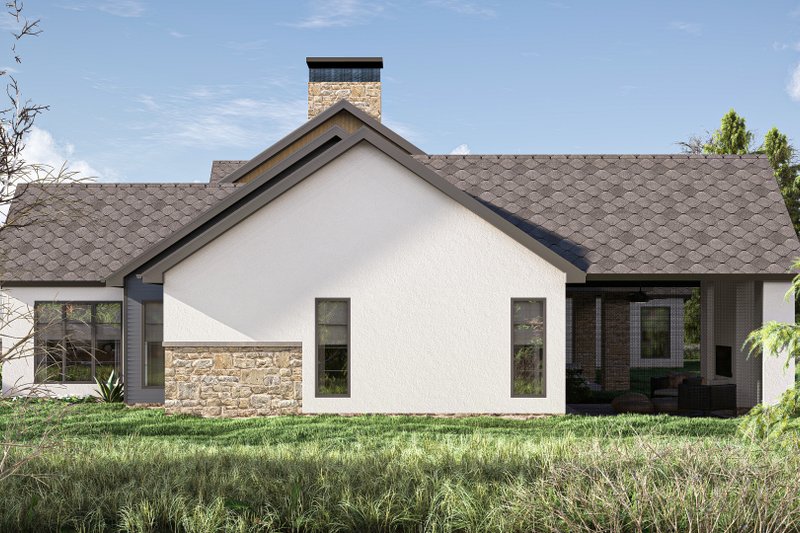 House Blueprint - Exterior - Other Elevation 1 for Modern House Plan #455-464 - 5 bed, 4.5 bath
