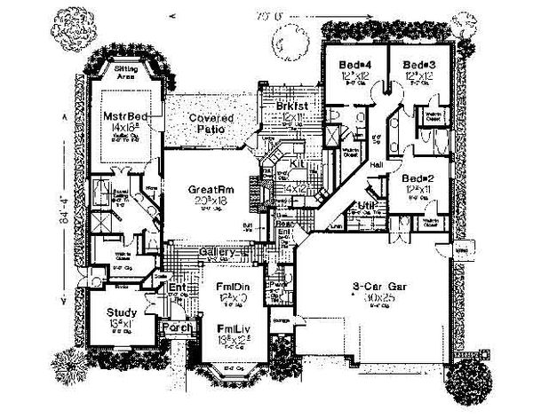 Colonial Floor Plan - Main Floor Plan #310-720