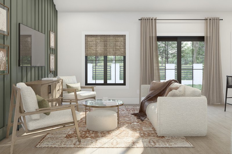 Dream House Plan - Interior - Family Room for Modern House Plan #455-521 - 1 bed, 1 bath