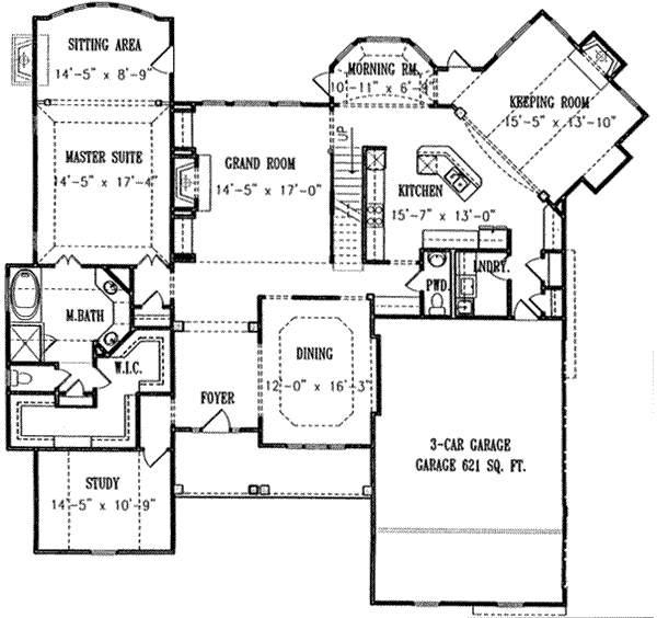 European Floor Plan - Main Floor Plan #54-167