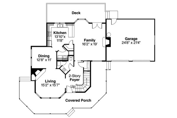 Dream House Plan - Traditional Floor Plan - Main Floor Plan #124-404