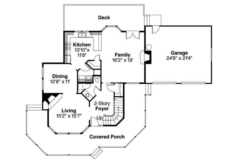 Dream House Plan - Floor Plan - Main Floor for Traditional House Plan #124-404 - 3 bed, 2.5 bath