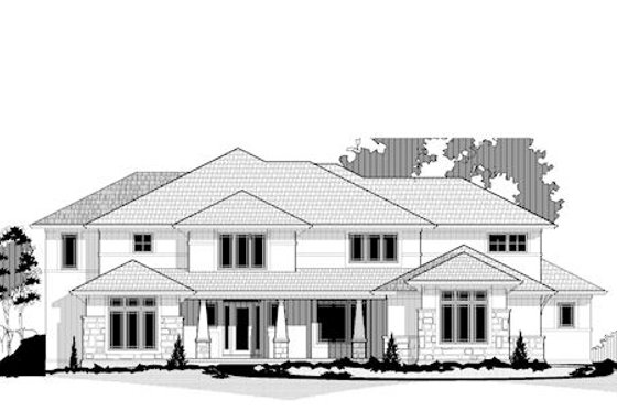 Exterior - Front Elevation for Craftsman House Plan #67-875 - 6 bed, 6.5 bath