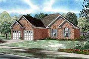 European Style House Plan - 3 Beds 2 Baths 1472 Sq/Ft Plan #17-193 