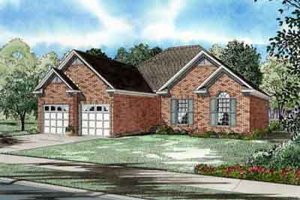 European Exterior - Front Elevation Plan #17-193
