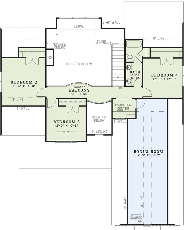 Dream House Plan - Country Floor Plan - Upper Floor Plan #17-3463