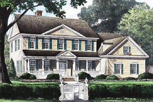 Country Exterior - Front Elevation Plan #137-150