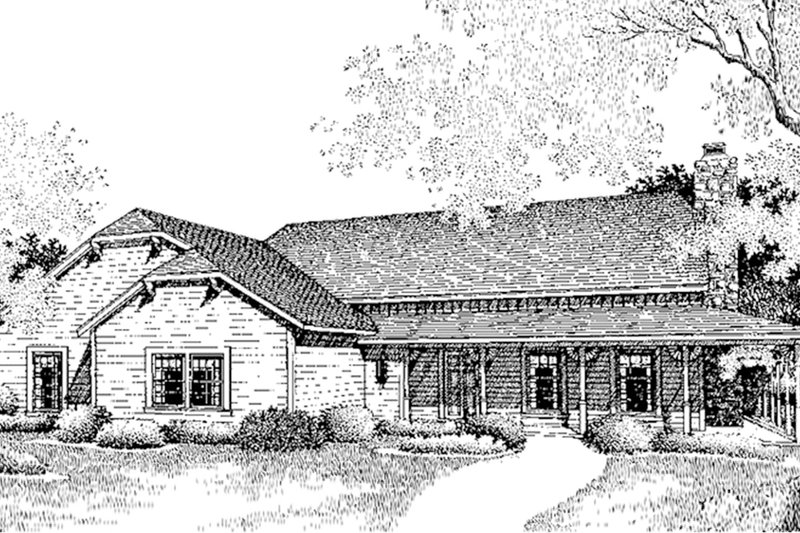 Home Plan - Exterior - Front Elevation 3 for Country House Plan #45-432 - 3 bed, 2.5 bath