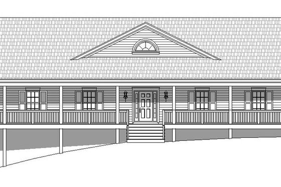 Exterior - Front Elevation 3 for Country House Plan #932-175 - 3 bed, 2 bath