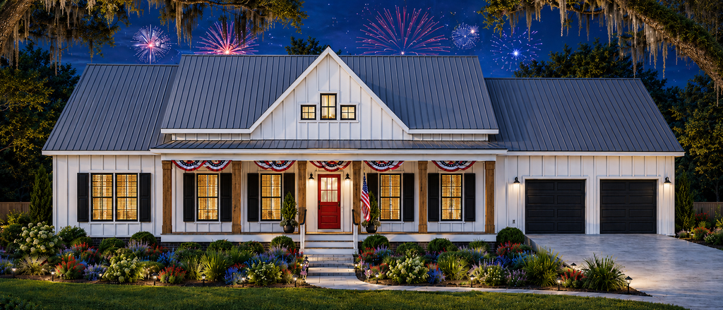 Exterior - Front Elevation 3 for Farmhouse House Plan #44-313 - 3 bed, 2 bath