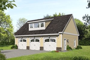 Country Exterior - Front Elevation Plan #932-375