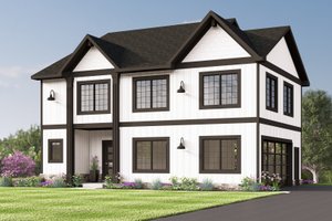 House Blueprint - Modern Exterior - Front Elevation Plan #1064-417