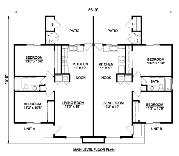Ranch Floor Plan - Main Floor Plan #116-287