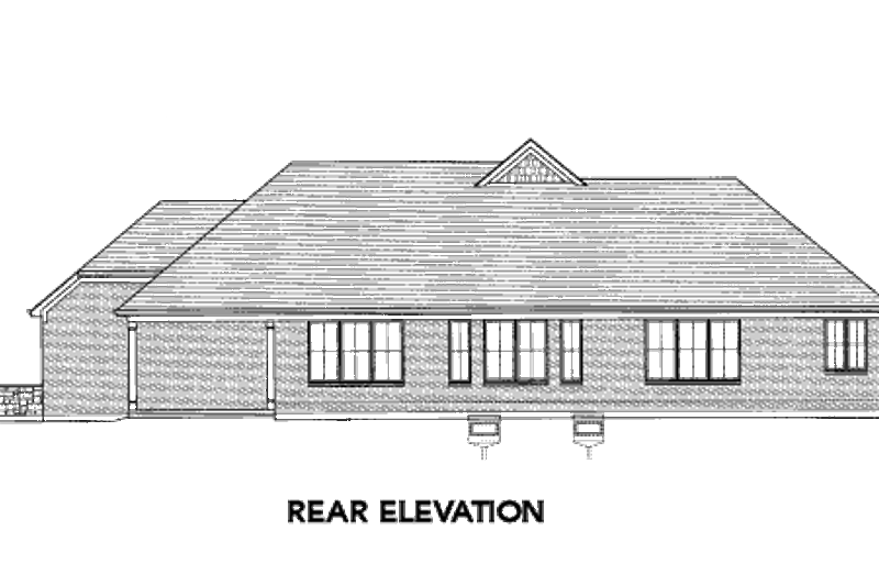 Architectural House Design - Exterior - Rear Elevation for Craftsman House Plan #46-461 - 3 bed, 2 bath