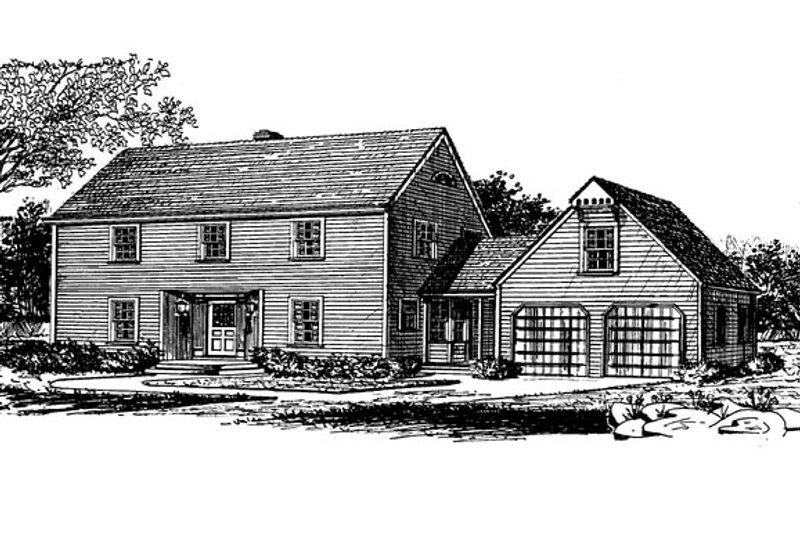 Architectural House Design - Colonial Exterior - Front Elevation Plan #315-109