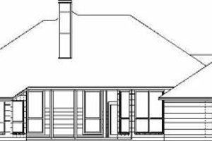 Exterior - Rear Elevation for European House Plan #84-143 - 3 bed, 2.5 bath