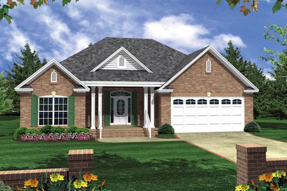 Exterior - Front Elevation for Traditional House Plan #21-183 - 3 bed, 2 bath