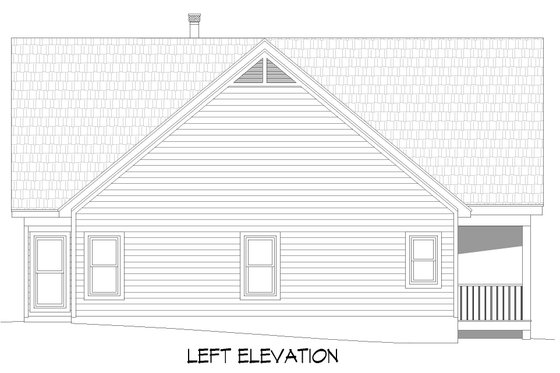 Exterior - Other Elevation for Country House Plan #932-851 - 2 bed, 2 bath