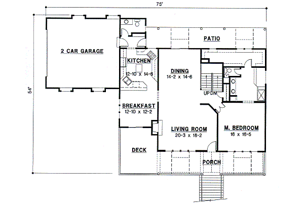 Traditional Floor Plan - Main Floor Plan #67-406