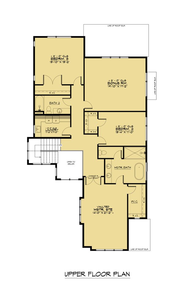 Modern Style House Plan - 4 Beds 3.5 Baths 3305 Sq/Ft Plan #1066-203 ...