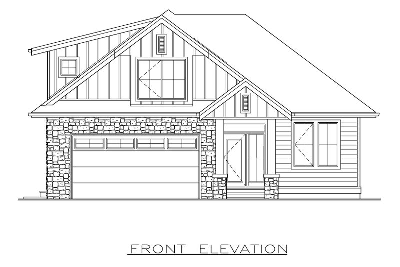 Home Plan - Exterior - Front Elevation 3 for Farmhouse House Plan #1100-73 - 3 bed, 2 bath