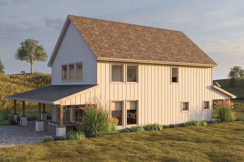 Dream House Plan - Exterior - Other Elevation 1 for Barndominium House Plan #455-677 - 3 bed, 3.5 bath