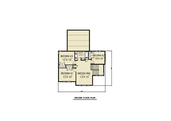 Home Plan - Contemporary Floor Plan - Upper Floor Plan #1070-77
