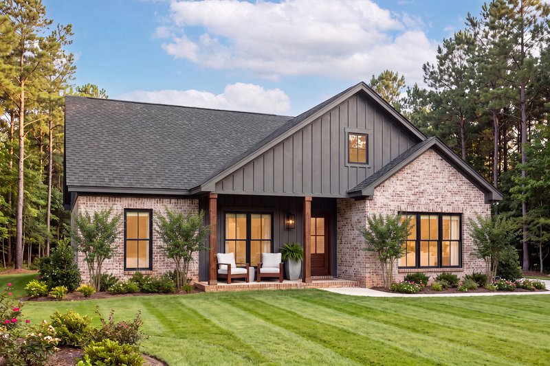 Architectural House Design - Exterior - Front Elevation 10 for Farmhouse House Plan #430-445 - 3 bed, 2 bath