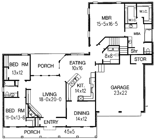 Southern Floor Plan - Main Floor Plan #15-247