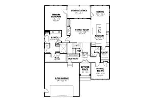 Floor Plan - Main Floor for Craftsman House Plan #1080-27 - 5 bed, 4 bath